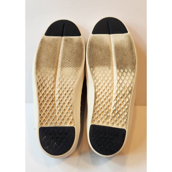 Cole Haan Grandpro Women Deck Mule Sneaker Freeport Stripe Blue White Sz 7.5B - Picture 9 of 10